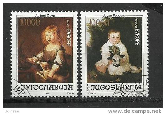 YUGOSLAVIA 1989 - JOY OF EUROPE - PAINTINGS - CPL. SET - USED OBLITERE GESTEMPELT USADO - Oblitérés