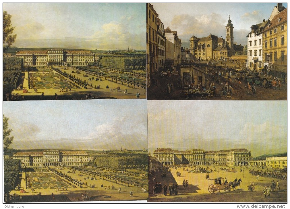 1391m: Kollektion 11 Kunst- AKs Bernardo Bellotto, Edition Kunsthistorisches Museum Wien, Ungelaufen - Musées