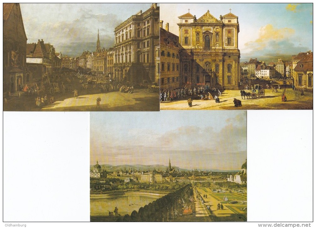 1391m: Kollektion 11 Kunst- AKs Bernardo Bellotto, Edition Kunsthistorisches Museum Wien, Ungelaufen - Musées