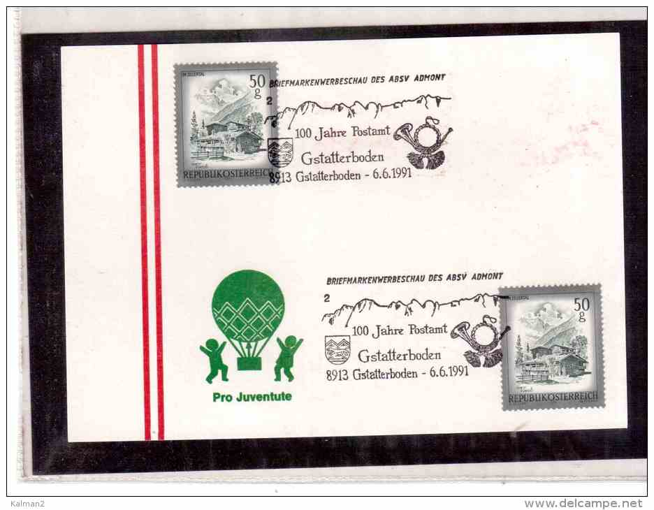 AU173   -    GSTATTERBODEN  6.6.1991      /      100 JAHRE POSTAMT - Post