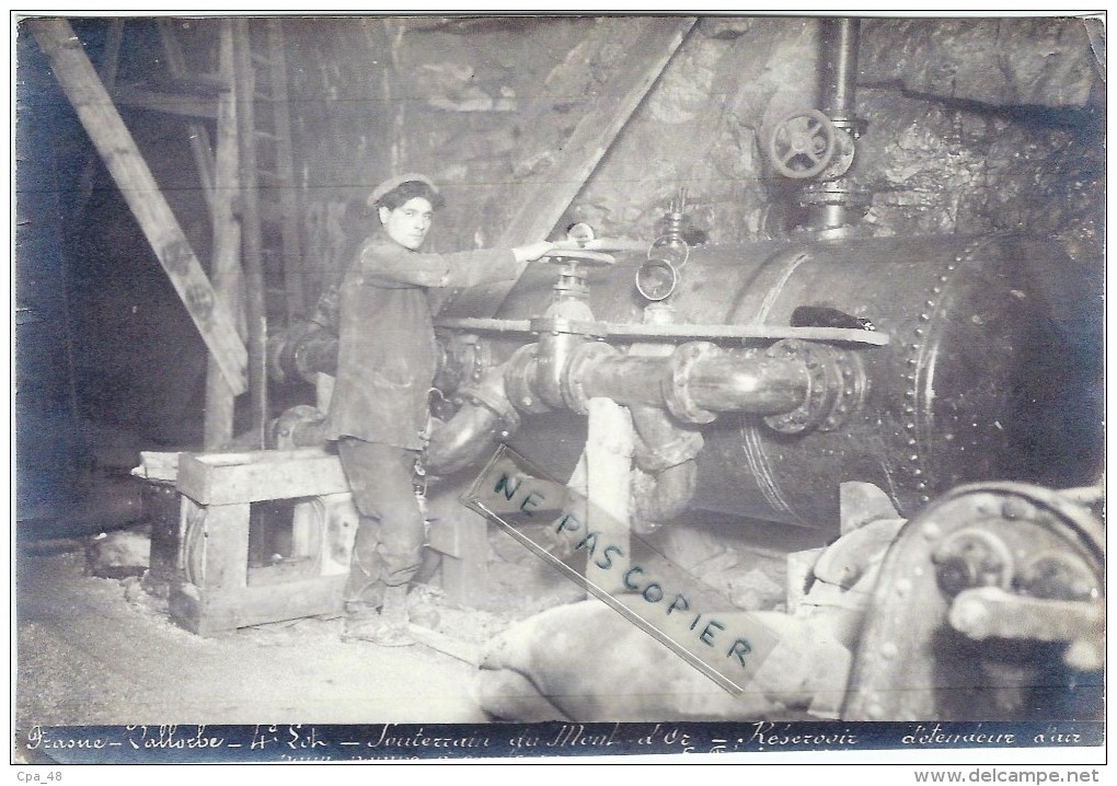 Doubs : Rare, Ligne Frasne-Vallorbe, Retirage Photo, Réservoir Détendeur D'Eau, Bien Lire Le Descriptif - Autres & Non Classés