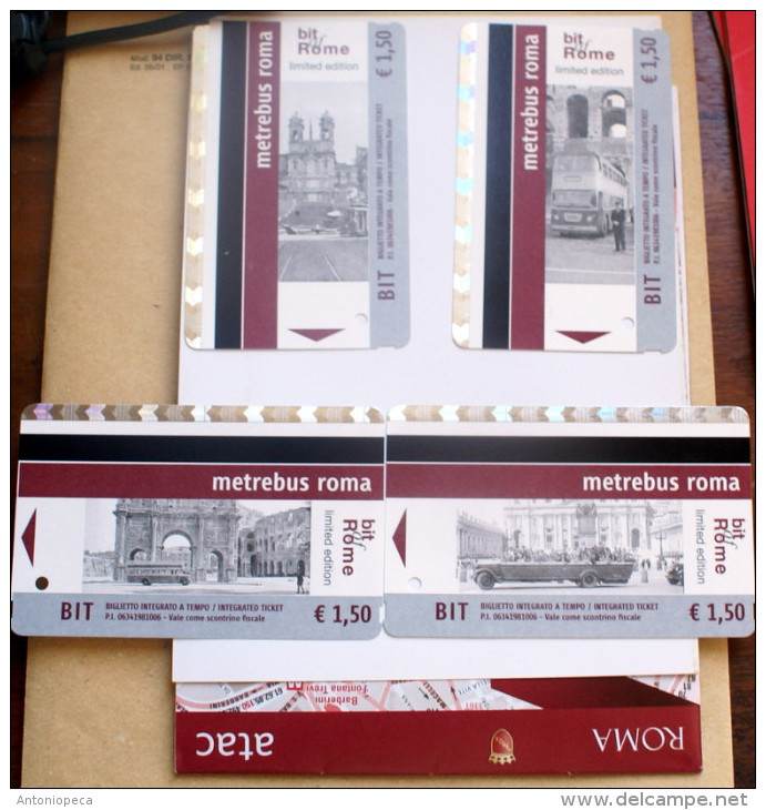 ITALY - 2015, METRO TICKETS ROME,  DEDICATED ROME MONUMENTS, COMPLETE SET , LIMITED EDITION - Europe