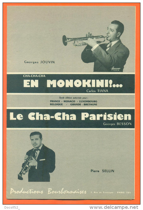 Partition " En Monokini - Le Cha-cha Parisien " De Georges Jouvin Et Pierre Sellin - 14 Pages - Musique Folklorique