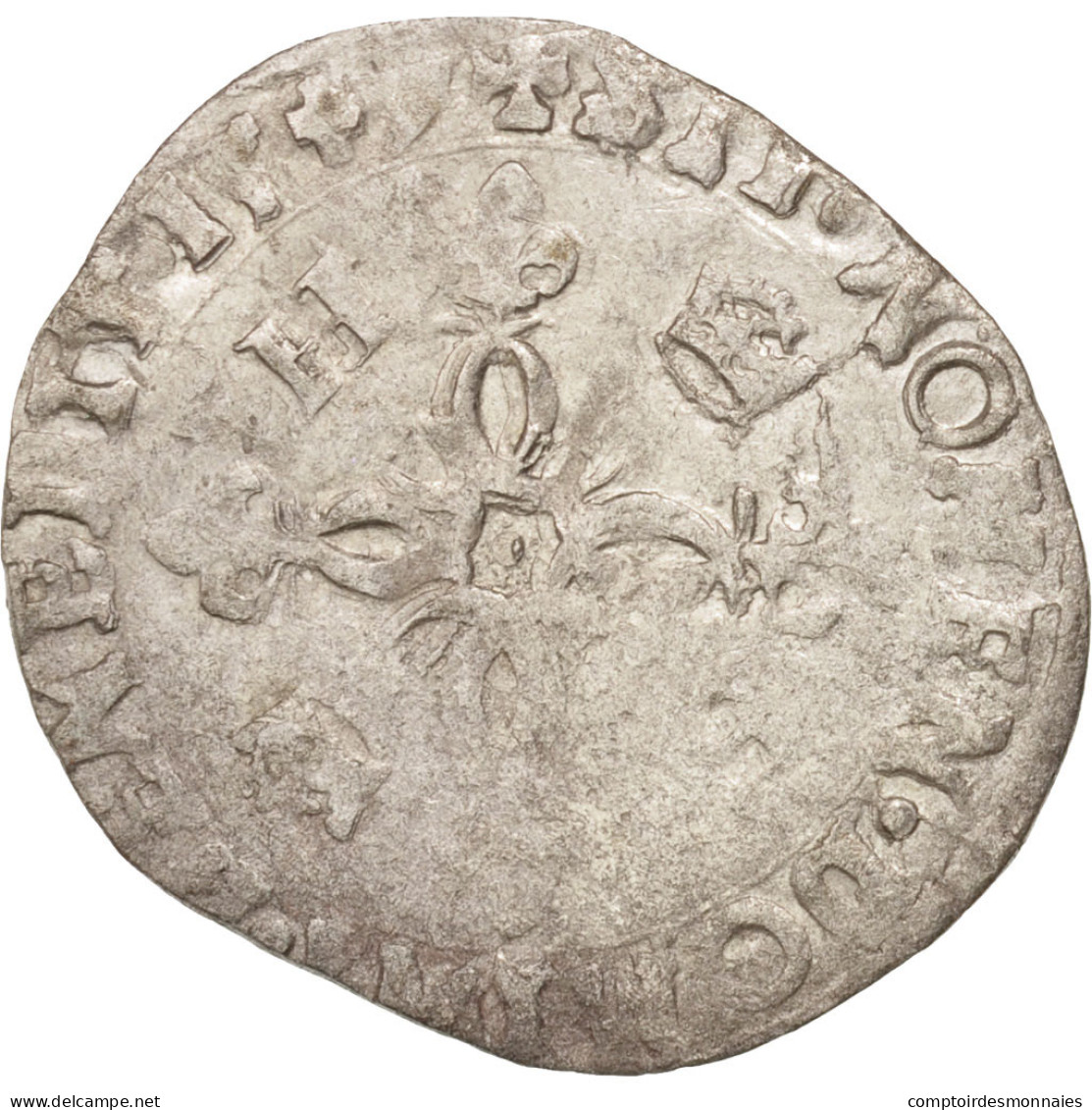 Monnaie, France, Douzain Aux Croissants, 1549, Paris, TB+, Billon, Duplessy:997 - 1547-1559 Henry II