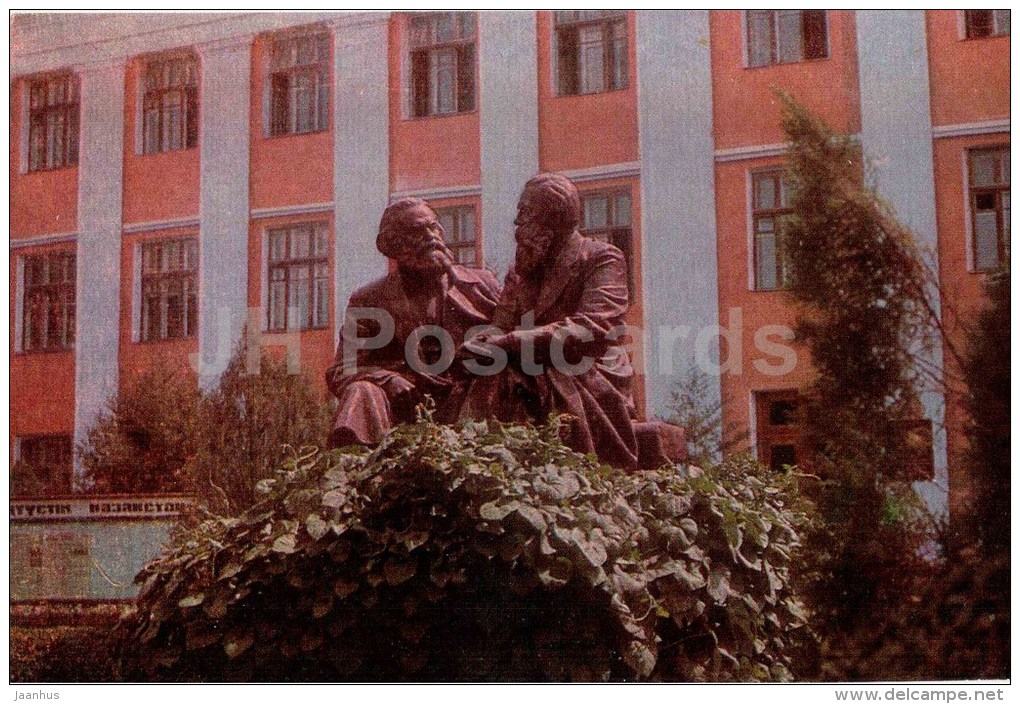 Monument To Marx And Engels - Shymkent - Chimkent - 1972 - Kazakhstan USSR - Unused - Kazakhstan