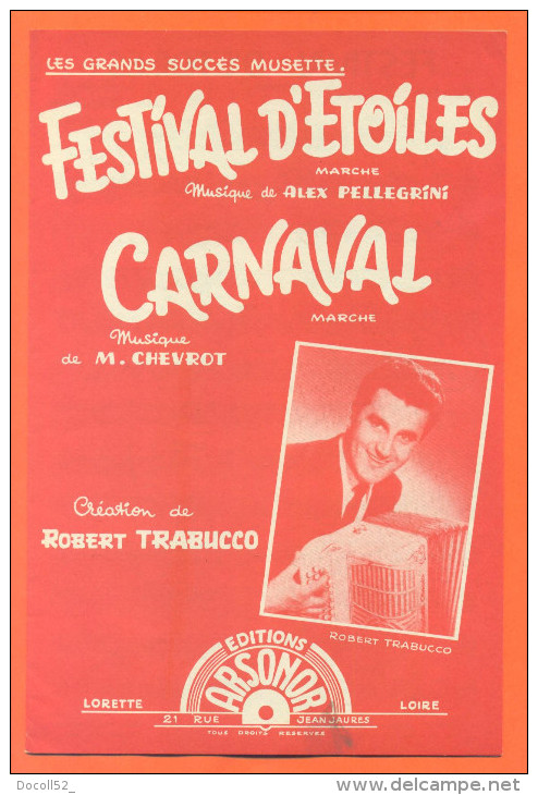 Partition " Festival D'etoiles Et Carnaval " Marches De Robert Trabucco - 12 Pages - Volksmusik