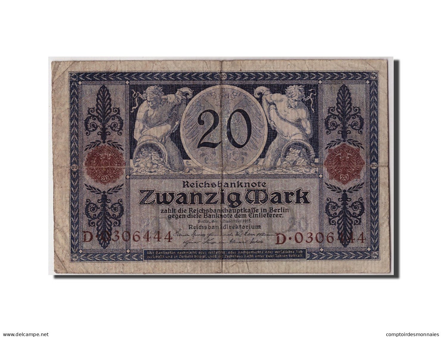 Billet, Allemagne, 20 Mark, 1915, 1915-11-04, KM:63, TB - 20 Mark