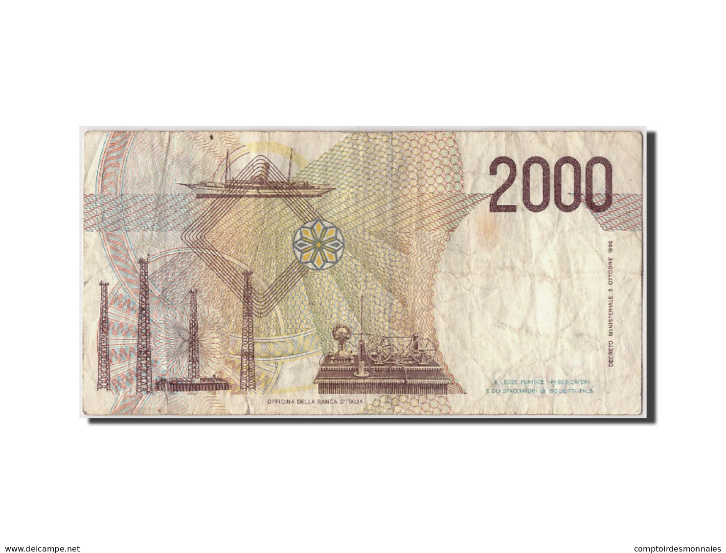 Billet, Italie, 2000 Lire, 1990, Undated, KM:115, TB - 2000 Lire