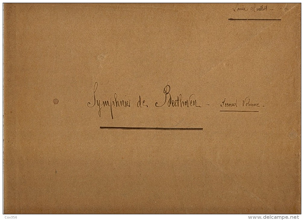 PARTITION  "SYMPHONIES De BEETHOVEN" G.RICORDI & C , Editeurs à MILAN . Volume II - Partitions Musicales Anciennes