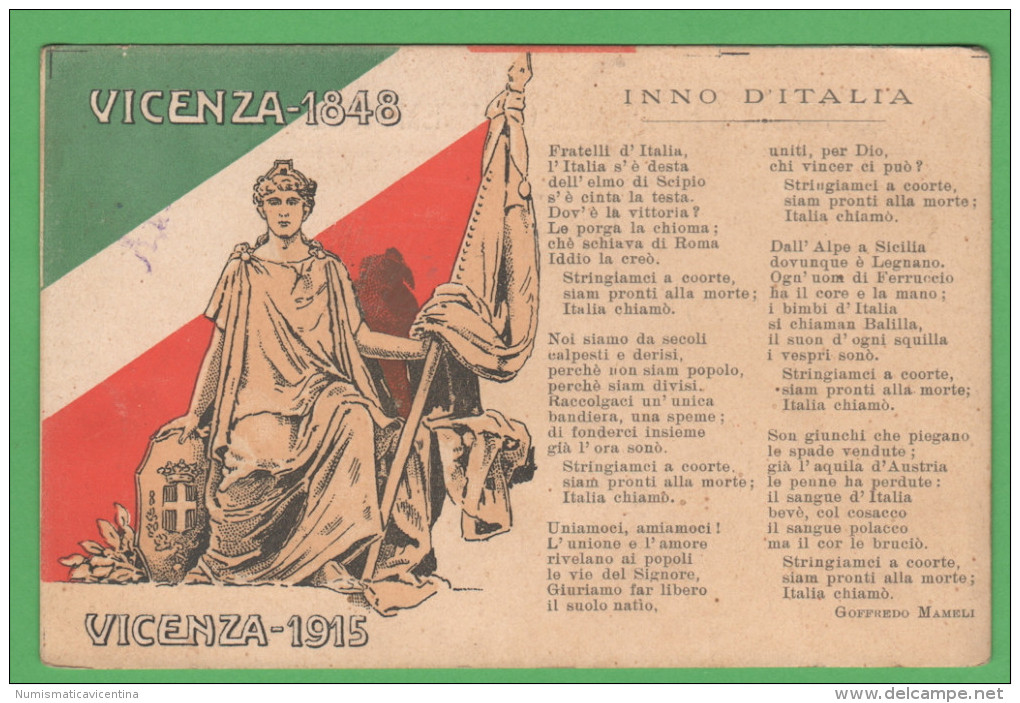 Vicenza Tricolore 1848 / 1915 Timbro Croce Rossa Posto Soccorso Di Mestre Franchigia X Tolmezzo - Venezia