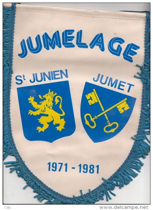 Fanion Jumet-st Junien 1981 - Obj. 'Souvenir De'