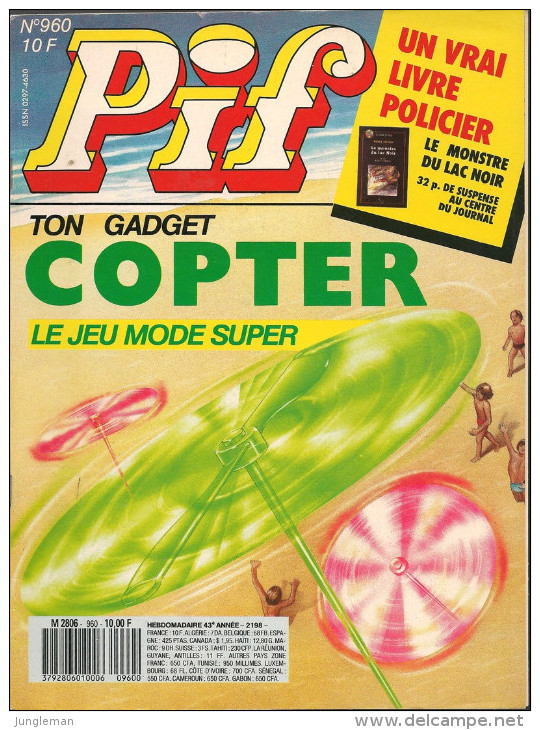 Pif N° 960 De Août 1987 - Avec Boule & Bill, Smith & Wesson, Hercule, Zup, J. Verne, Sans Dessus Dessous. Revue En TBE - Pif & Hercule