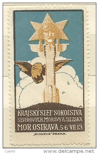 ERINNOFILO PRAGA MOR.OSTRAVA 5.6.VII 1913 - Erinnofilia