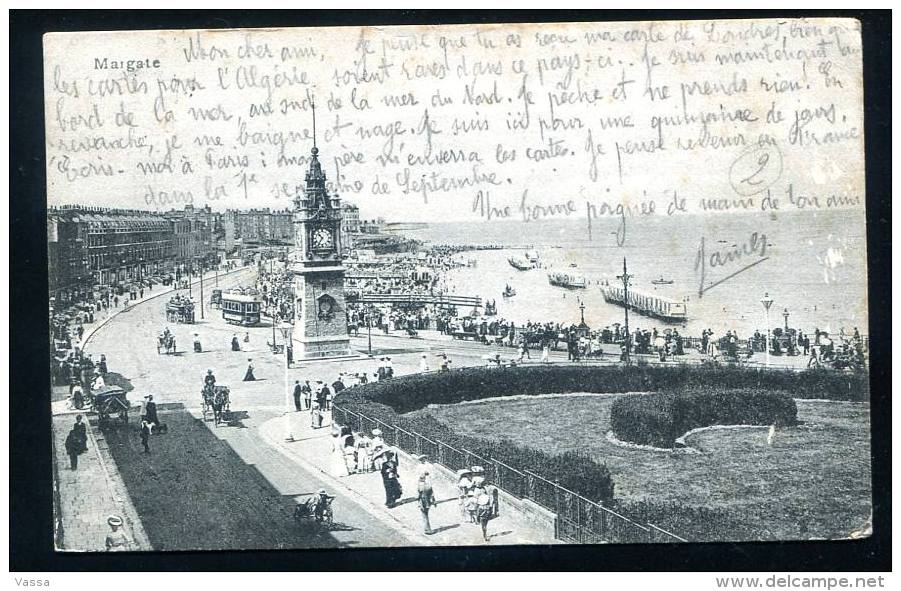 MARGATE - Early Postcard , Carriages Tramway - Margate