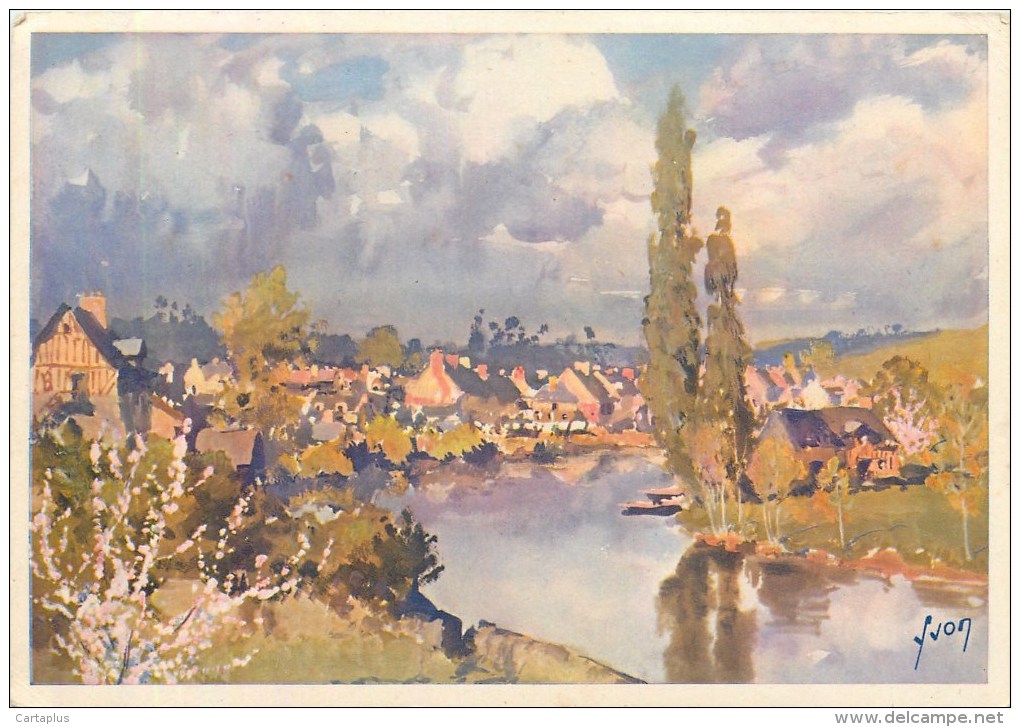 FRESNAY SUR SARTHE VALLEE PEINTURE PAYSAGE 72 - La Fresnaye Sur Chédouet