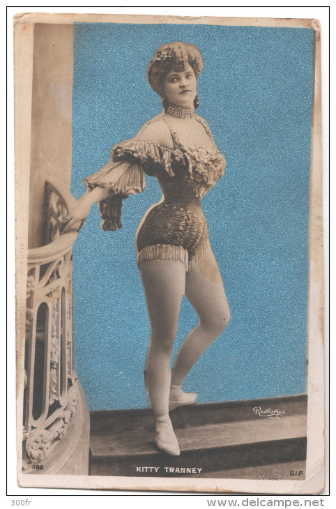 CARTE PHOTO FEMME KITTY TRANNEY  PHOTO MONTAGE  EDIT Reutlinger PARIS 1188 - Artistas