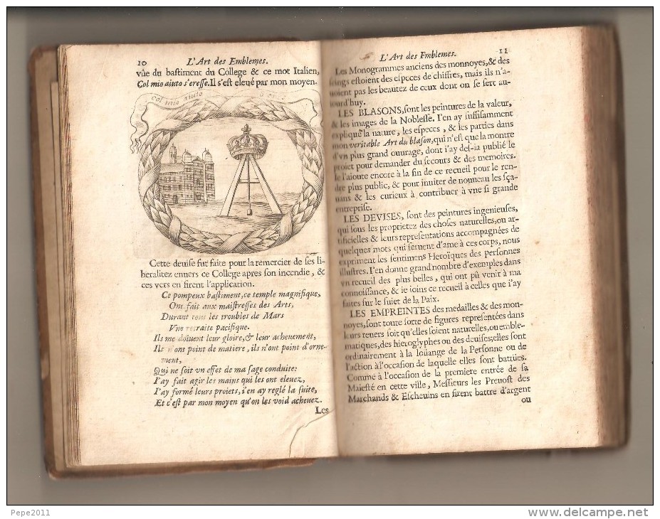 L'ART Des EMBLEMES Par P.C. François Ménetrier  Edition Originale De 1662 - Très Rare - Before 18th Century