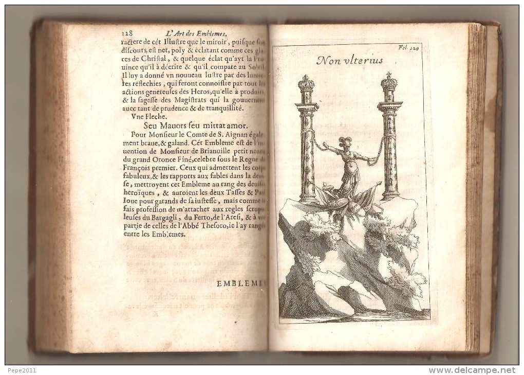 L'ART des EMBLEMES par P.C. François Ménetrier  Edition Originale de 1662 - Très rare