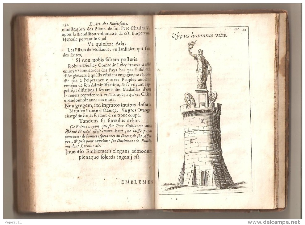 L'ART des EMBLEMES par P.C. François Ménetrier  Edition Originale de 1662 - Très rare