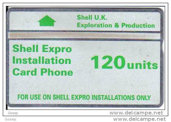 United Kingdom-cur003-120 Units-shell Expro(550b)-(thermographic Band)550b-used Card - [ 2] Erdölplattformen