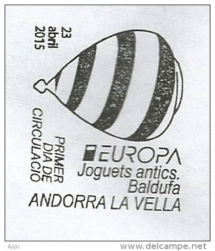 La Toupie (Baldufa) Europa 2015 Andorra Español, Adressée En Espagne - Lettres & Documents