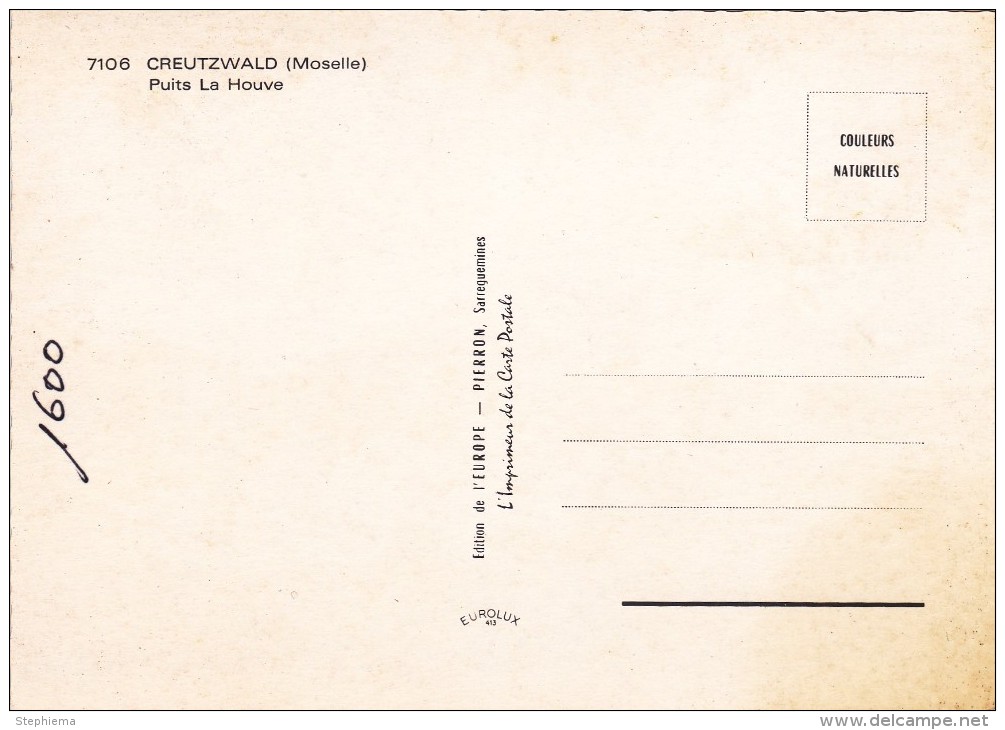 Carte Postale, Puits La Houve, Creutzwald - Creutzwald