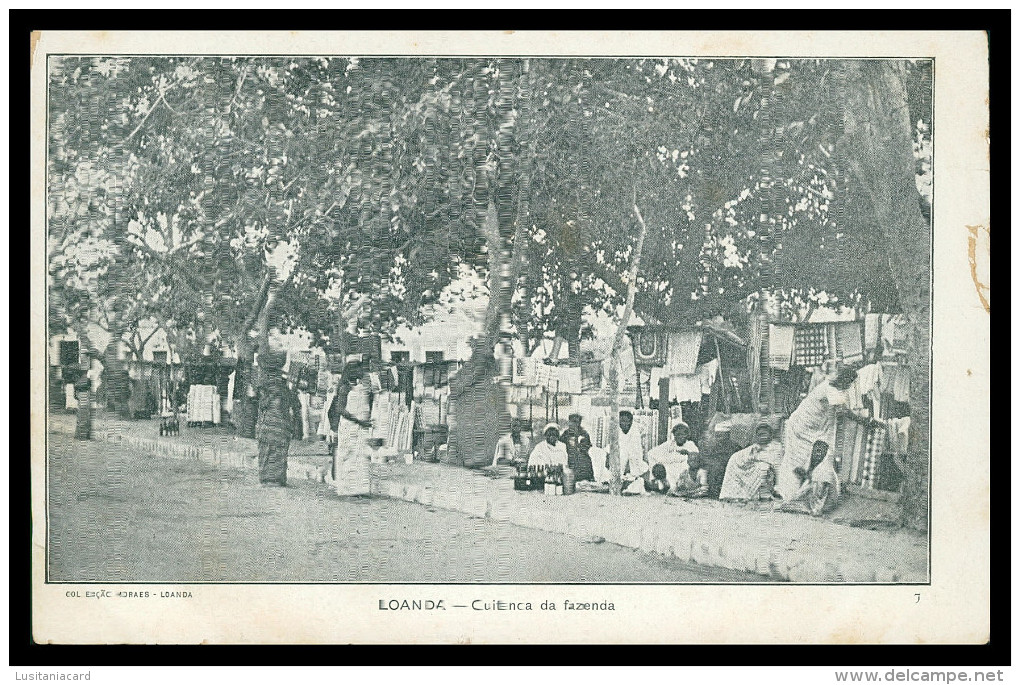 ANGOLA - LUANDA -  COSTUMES - Quitanda Da Fazenda  ( Ed. Col. Moraes Nº 7 ) Carte Postale - Angola