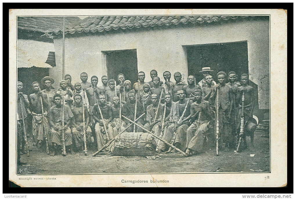 AFRICA - ANGOLA -  COSTUMES - Carregadores Bailundos  ( Ed. Col. Moraes Nº 38 ) Carte Postale - Angola