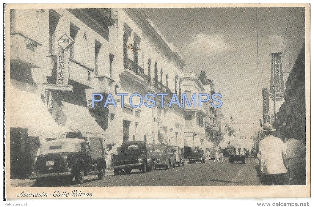29791 PARAGUAY ASUNCION STREET CALLE PALMAS POSTCARD - Paraguay