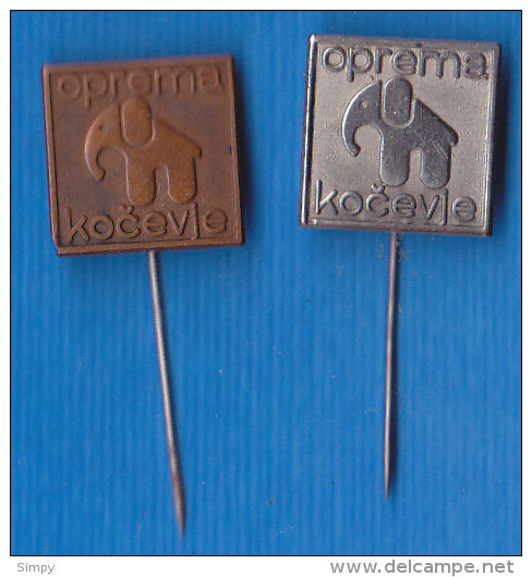Elephant SLOVENIA Pins Oprema Kocevje Equipment Of Commercial Vehicles, Tarpaulins For Trucks Slovenia Pins - Other & Unclassified