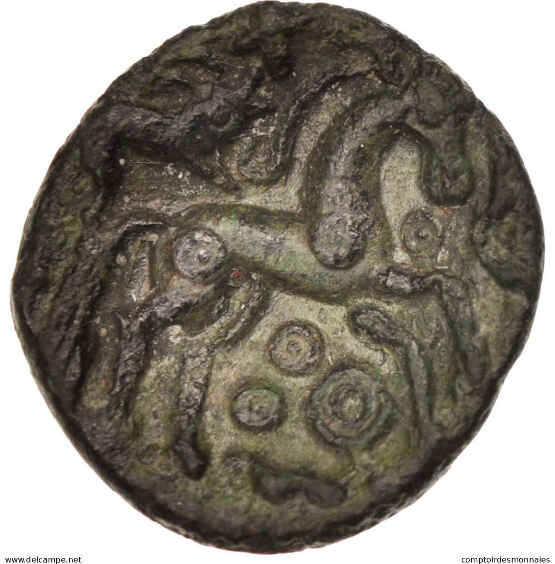 Monnaie, Ambiens, Bronze, TTB, Bronze, Delestrée:479 - Galle