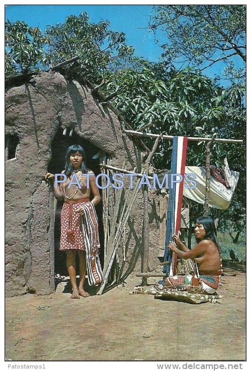 29819 PARAGUAY COSTUMES NATIVE INDIAN POSTAL POSTCARD - Paraguay