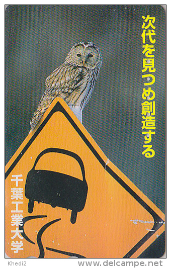 Télécarte Japon - Oiseau HIBOU CHOUETTE HULOTTE - OWL Bird  Japan Phonecard - EULE Vogel Telefonkarte - 4202 - Owls