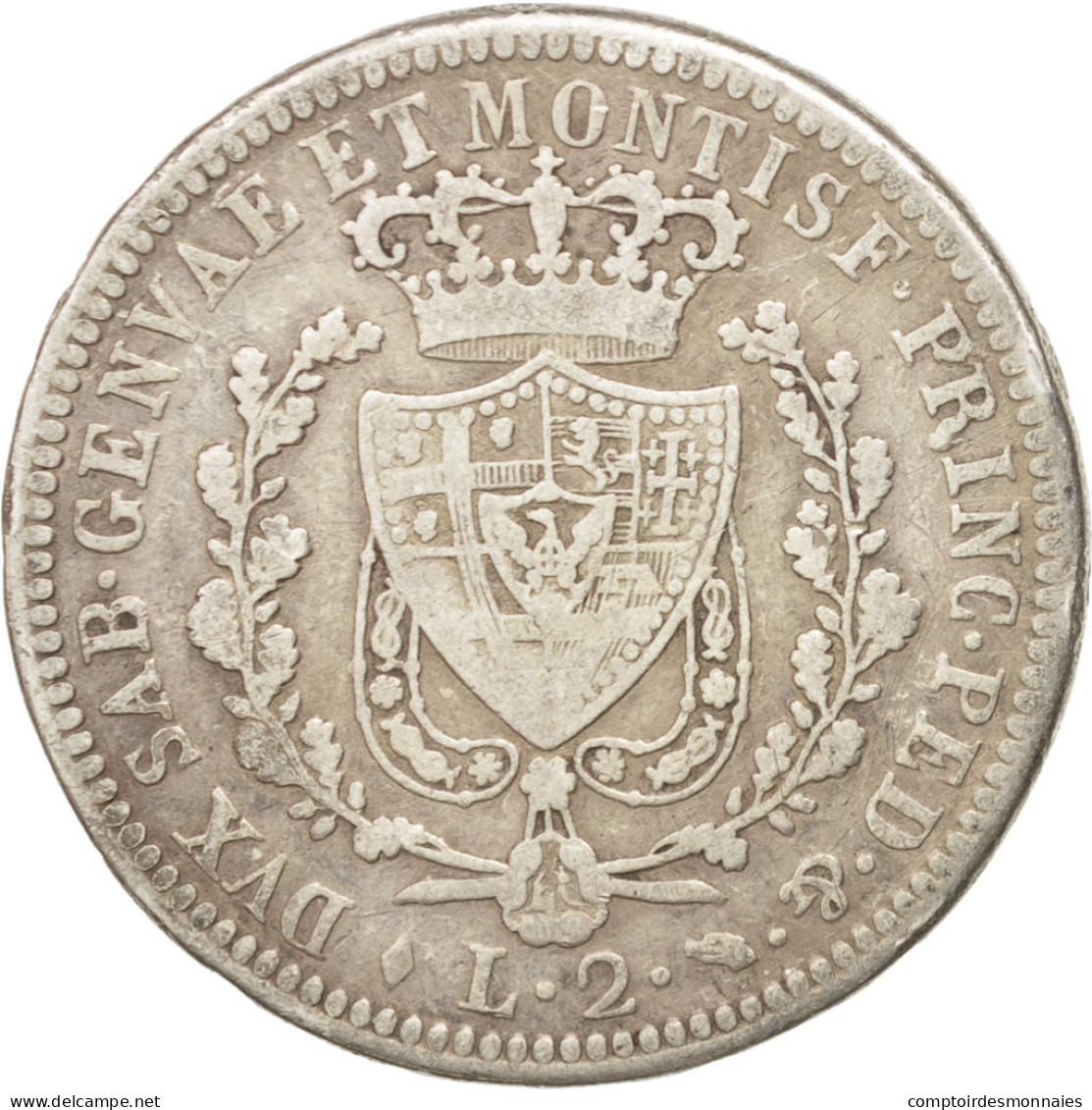 Monnaie, États Italiens, SARDINIA, Carlo Felice, 2 Lire, 1826, Torino, TB - Italian Piedmont-Sardinia-Savoie