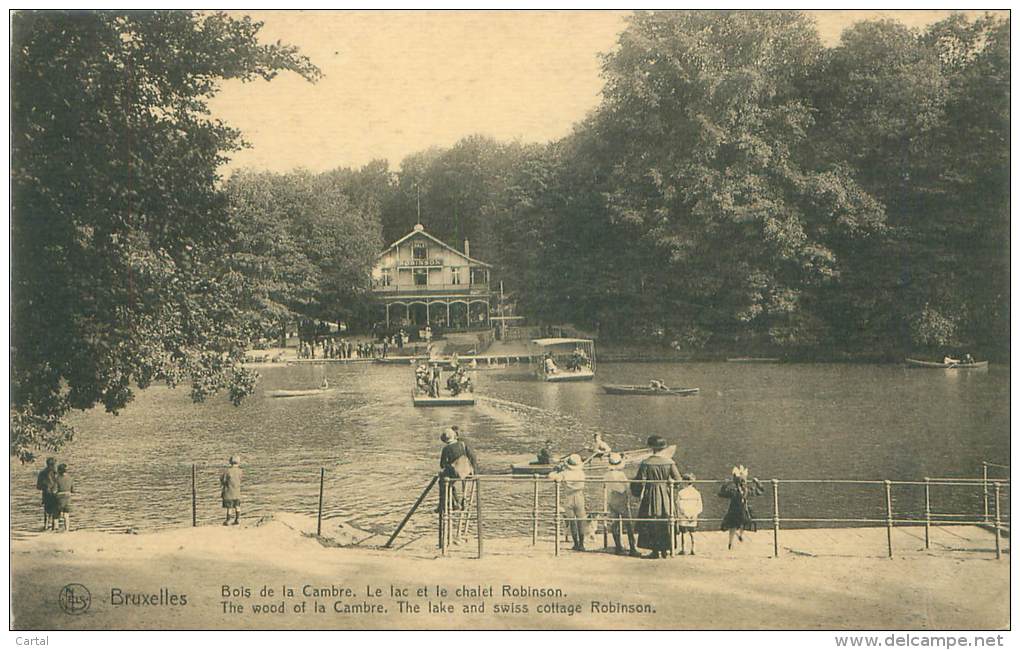 BRUXELLES - Bois De La Cambre.  Le Lac Et Le Chalet Robinson - Bossen, Parken, Tuinen