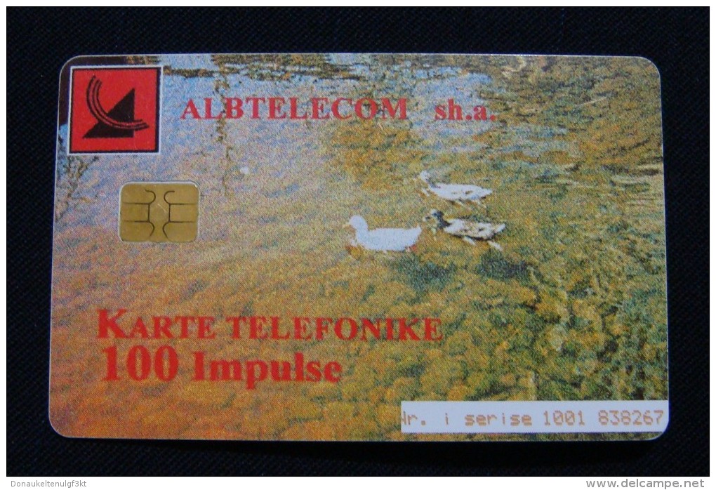 ALBANIA 6 DIFFERENT PHONE CHIP CARDS USED.