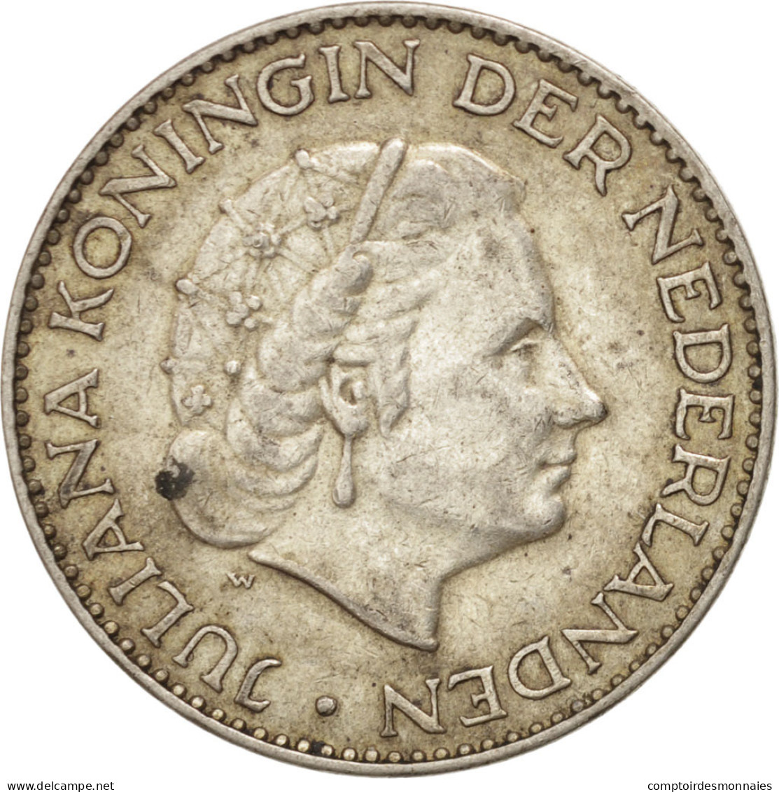 Monnaie, Pays-Bas, Juliana, Gulden, 1956, TTB+, Argent, KM:184 - Gold And Silver Coins