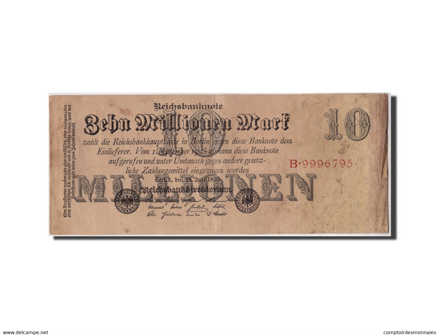 Billet, Allemagne, 10 Millionen Mark, 1923, 1923-07-25, KM:96, TB - 10 Millionen Mark