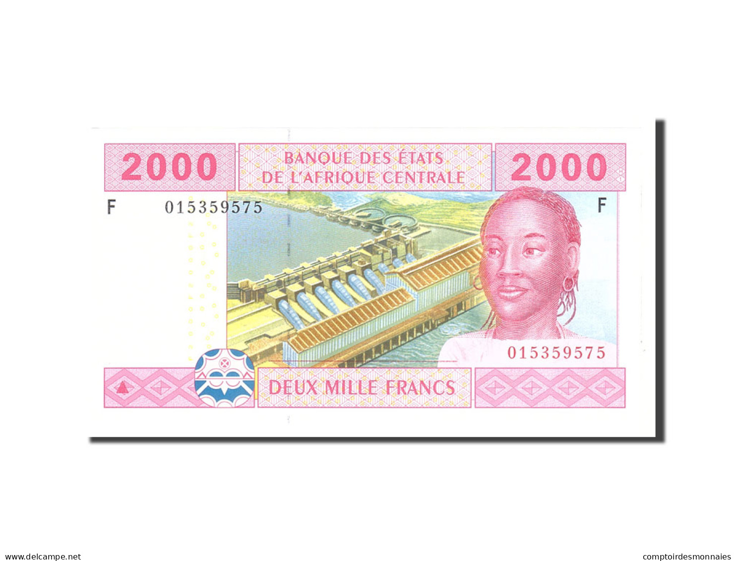 Billet, États De L'Afrique Centrale, 2000 Francs, 2002, Undated, KM:508F, SPL - Central African States