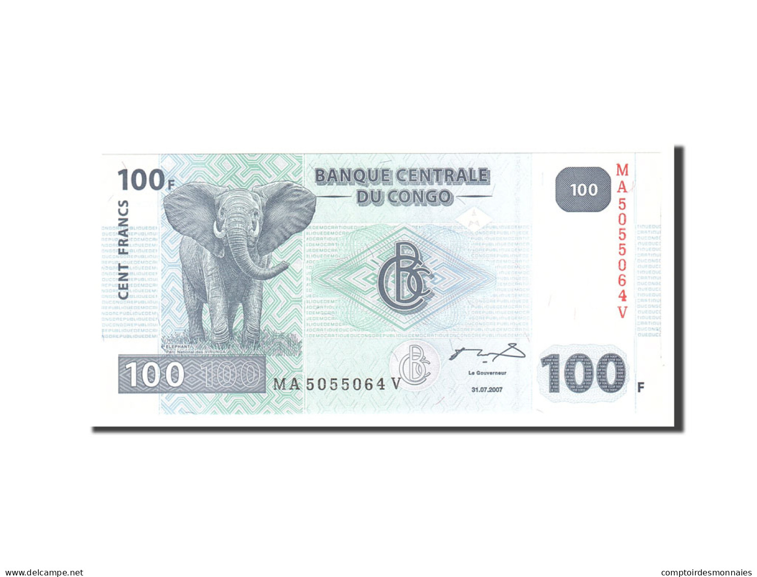 Billet, Congo Democratic Republic, 100 Francs, 2007, 2007-07-31, KM:98a, NEUF - Demokratische Republik Kongo & Zaire