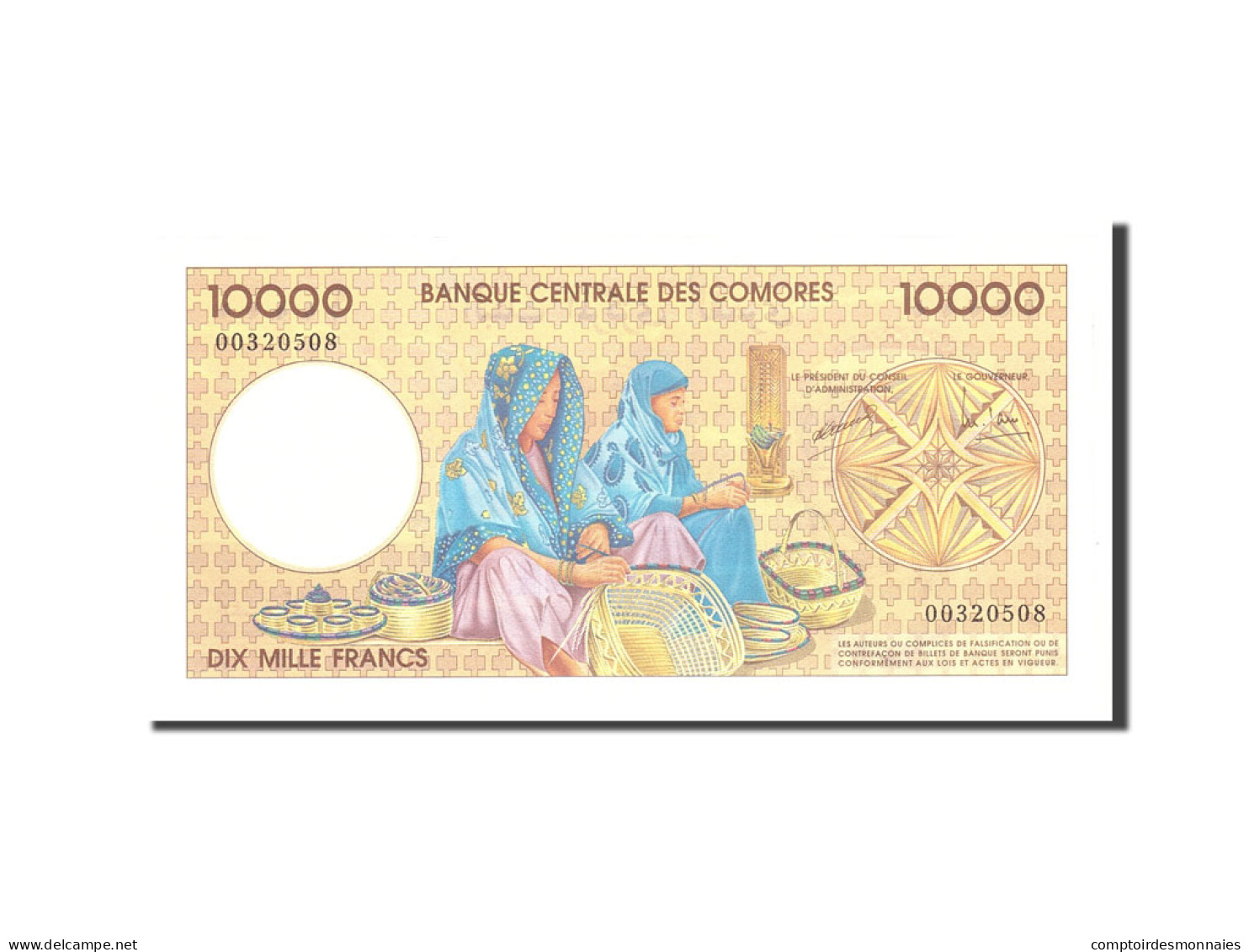 Billet, Comoros, 10,000 Francs, 1997, Undated, KM:14, NEUF - Comoren