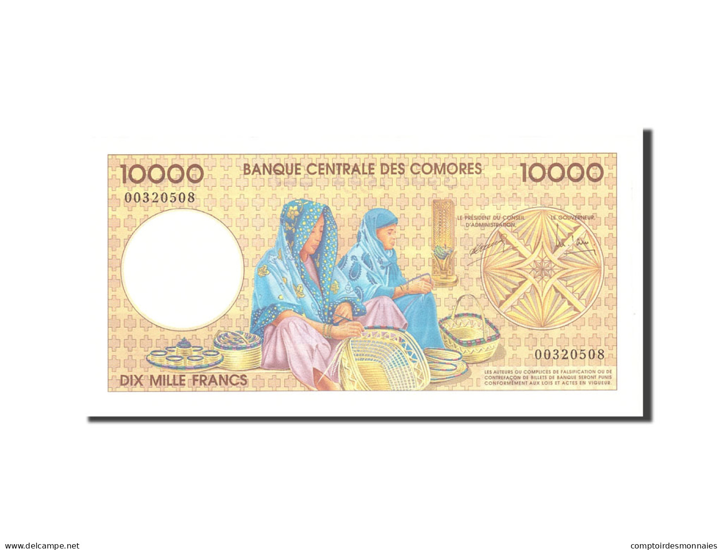 Billet, Comoros, 10,000 Francs, 1997, Undated, KM:14, NEUF - Comoros