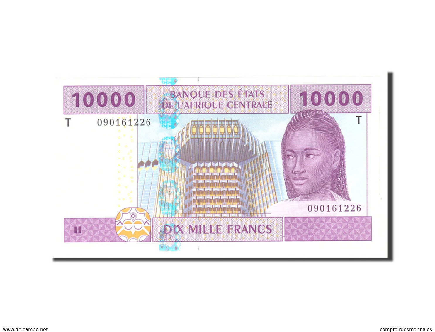 Billet, États De L'Afrique Centrale, 10,000 Francs, 2002, Undated, KM:110T - États D'Afrique Centrale