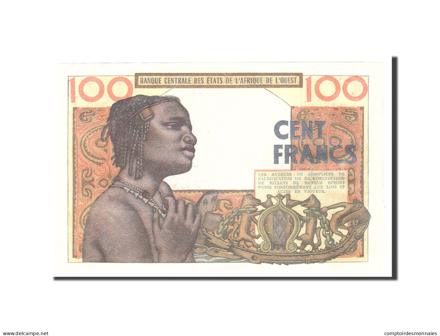 Billet, West African States, 100 Francs, 1965, Undated, KM:801Tf, TTB+ - Central African States