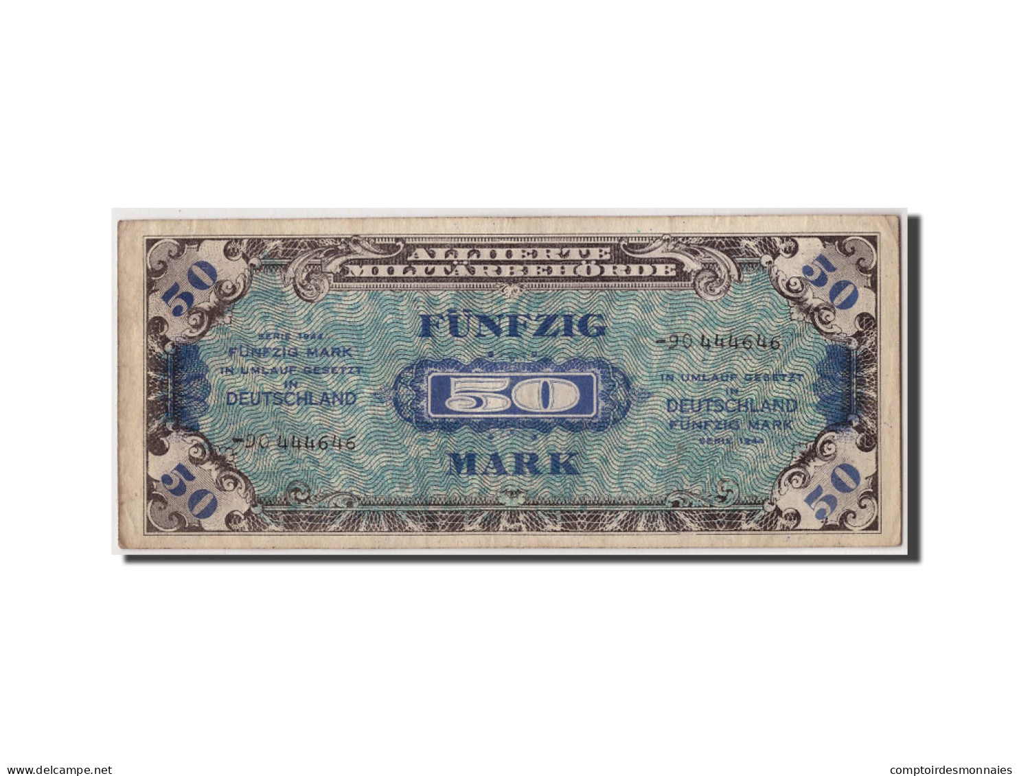 Billet, Allemagne, 50 Mark, 1944, Undated, KM:196d, TB+ - 50 Mark