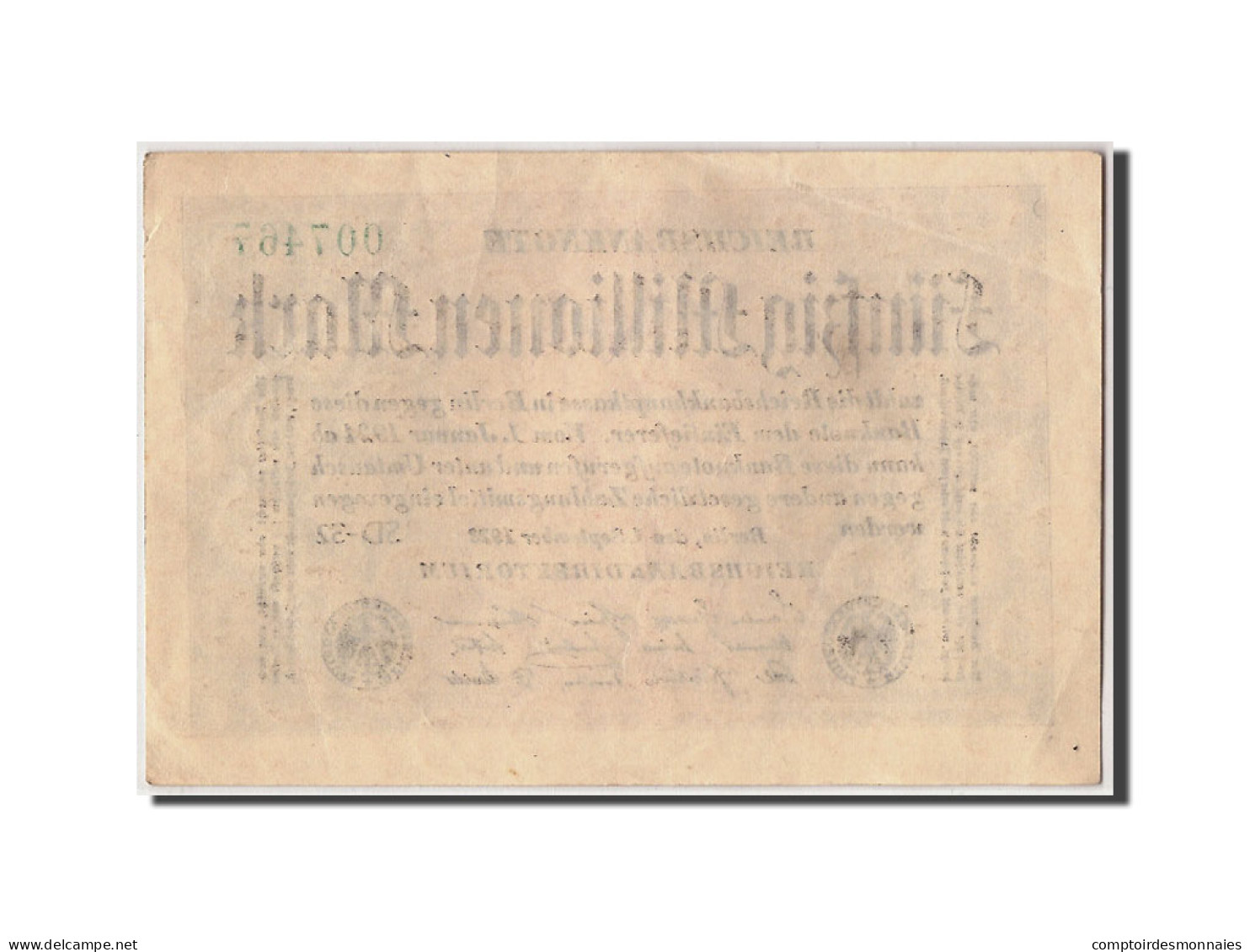 Billet, Allemagne, 50 Millionen Mark, 1923, 1923-09-01, KM:109c, SUP - 50 Miljoen Mark