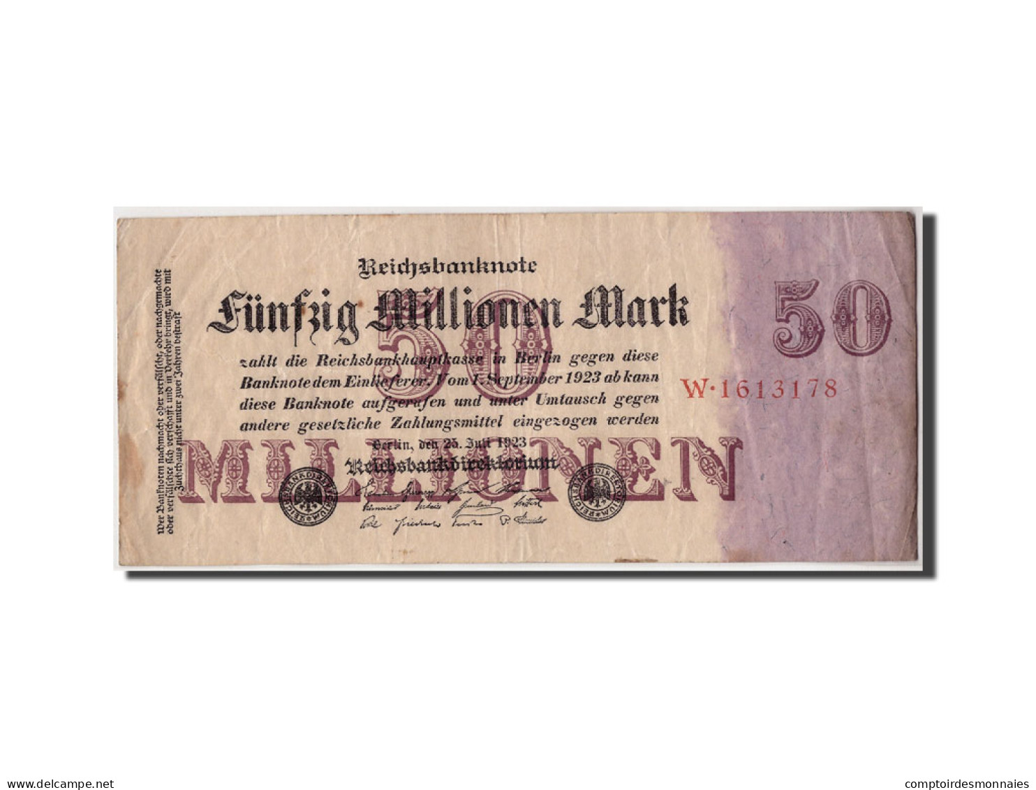 Billet, Allemagne, 50 Millionen Mark, 1923, 1923-07-25, KM:98a, TB - 50 Mio. Mark