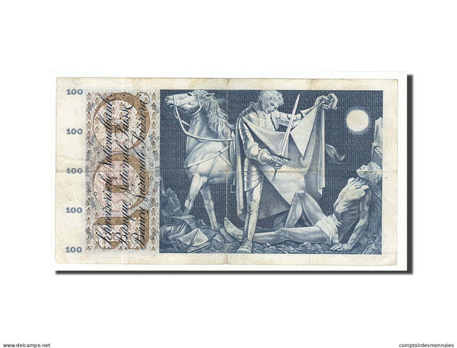 Billet, Suisse, 100 Franken, 1956-73, 1961-12-21, KM:49d, TTB - Suisse