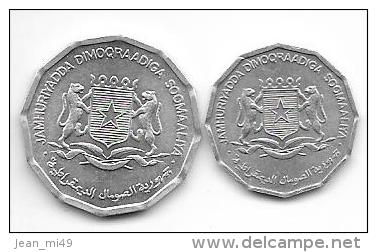 SOMALIE -  LOT DE 2 MONNAIES 5 ET 10 SENTI  -1976 -SUP - Somalie