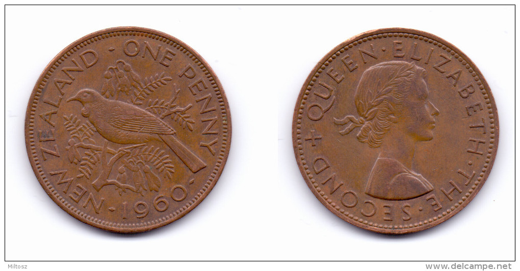 New Zealand 1 Penny 1960 - Nieuw-Zeeland